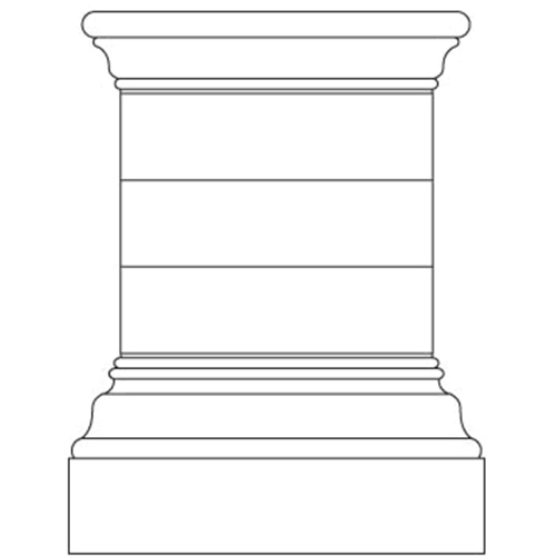 CAD Drawings Longshadow® Planters & Garden Ornaments, Classic Garden Ornaments, Ltd.® Plaza Pedestal